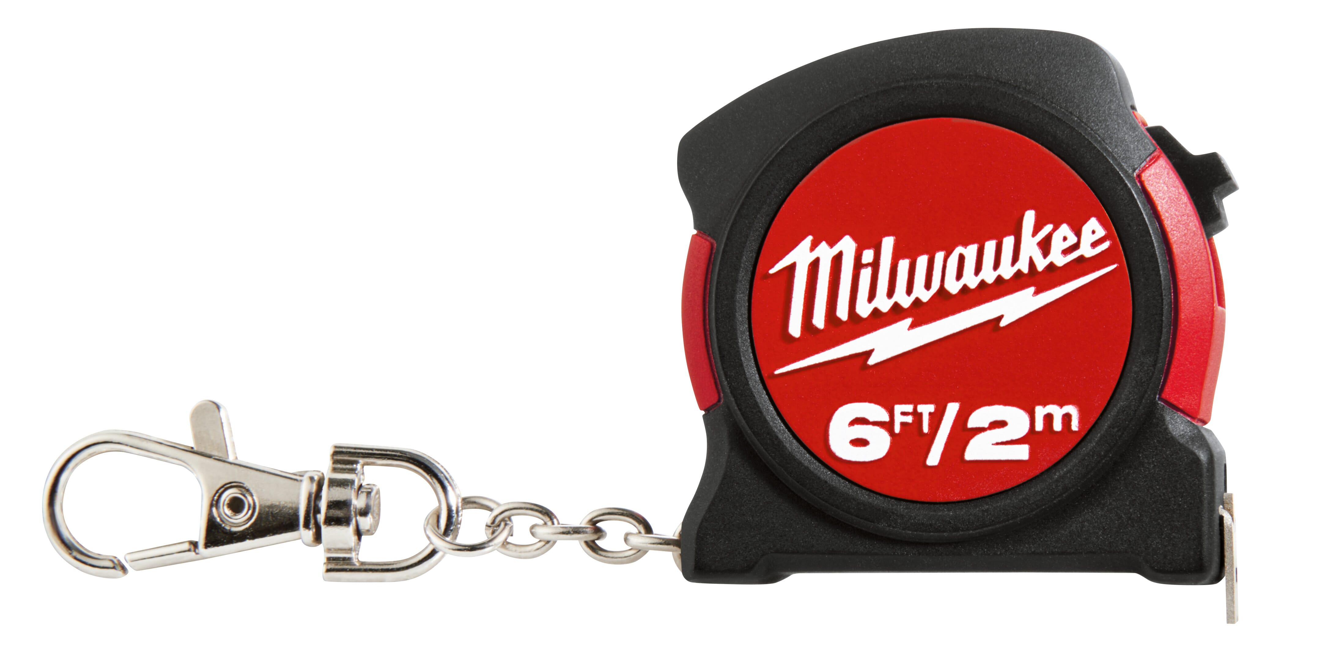 Milwaukee® 48-22-5506C Measuring Tape With Belt Clip, 6 ft L x 13 mm W Blade, Steel Blade, 1/16 in Top, 1 mm Bottom Graduation